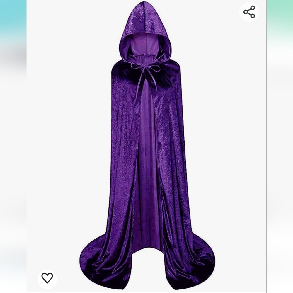 Beautiful Velvet Purple 💜 Hooded cape and robe